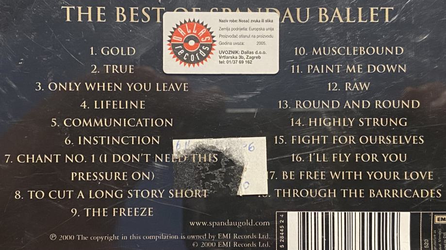 CD Spandau Ballet - Gold The Best Of (2000.) 18 hitova+12 str knjižica