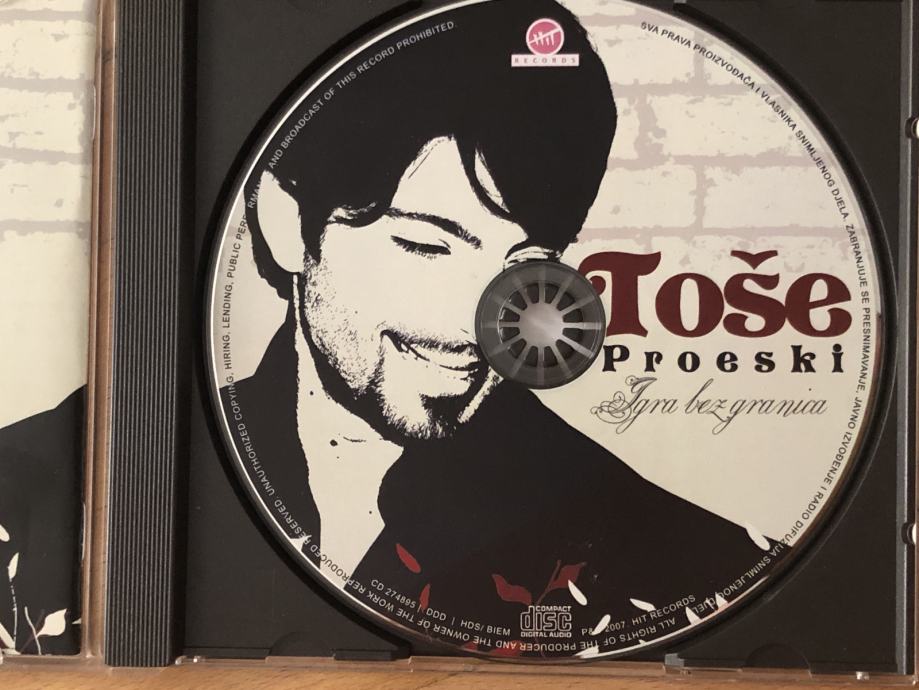 CD Toše Proeski - Igra bez granica | 17pjesama iz 2007.+knjižica 12str