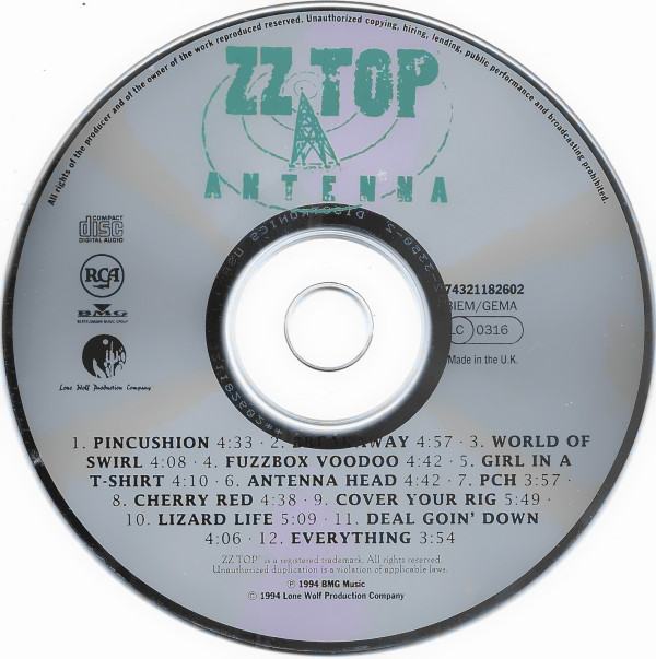 cd ZZ Top ‎ Antenna