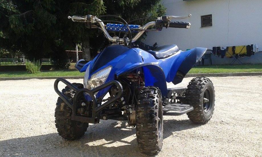 Mini quad 49 cc essence ATV pour enfant, I-Explorer bleu, enfants de 4 à 10 ans