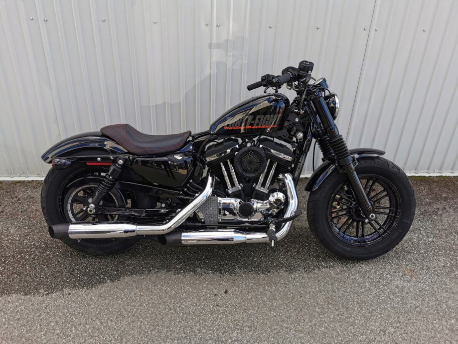 1" Handlebar Riser Kit For Harley Sportster XL 883 / 1200 (2010-2022) - 2" Rise, Black, Includes Bolts