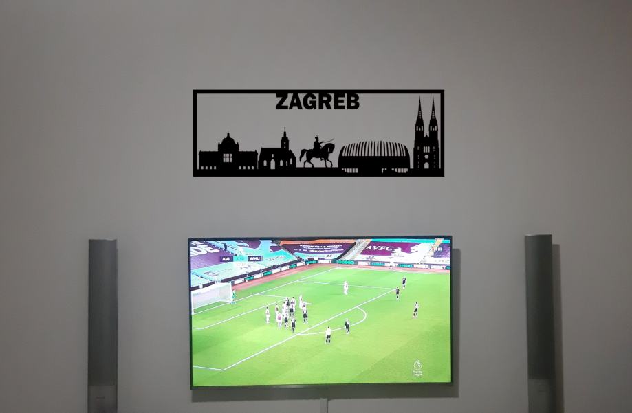 Zidna silueta grada Zagreba, metal