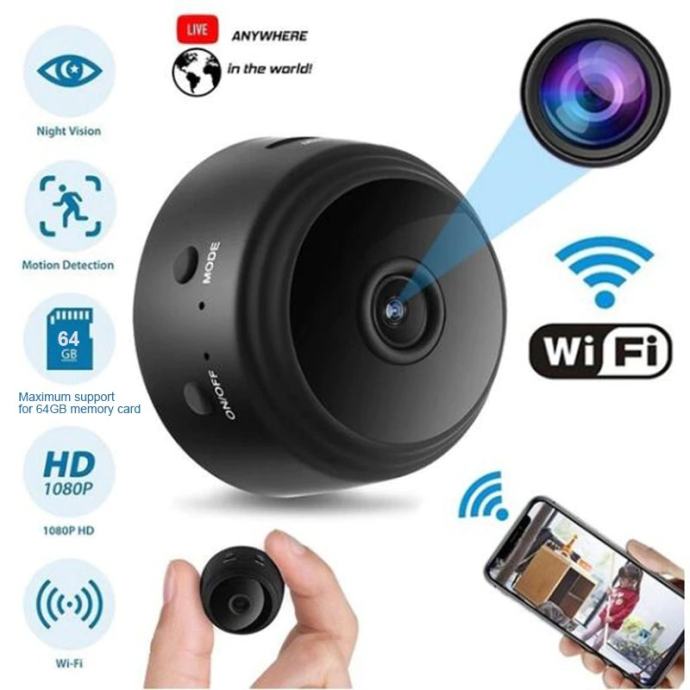 A9 mini kamera WIFI, fullHD, senzor pokreta,noćno snimanje,alarm,NOVO