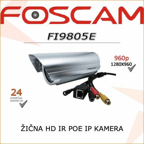 FOSCAM FI9805E- IP POE ŽIČNA KAMERA ZA VIDEO NADZOR