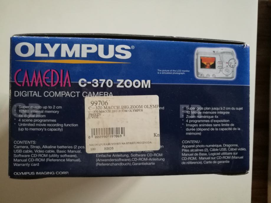 Appareil Photo Numérique Vintage Olympus C-370 Zoom – Argenté (Occasion)