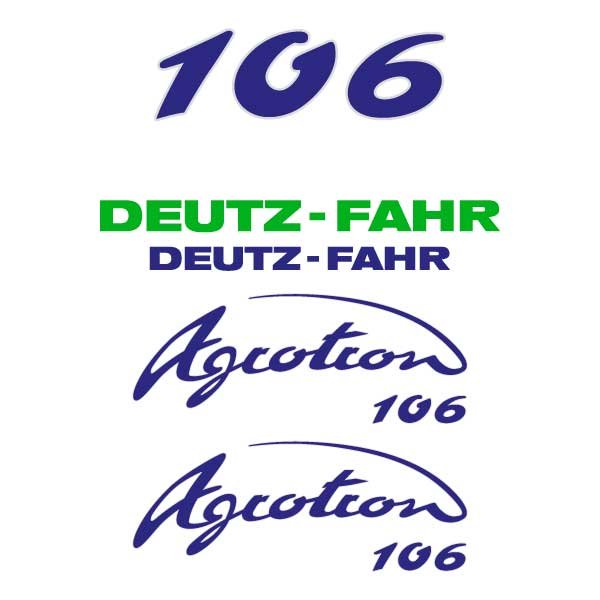 Zamjenske naljepnice za traktor Deutz Fahr Agrotron 106
