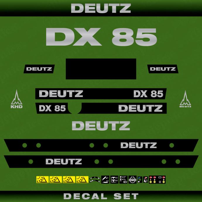 Zamjenske naljepnice za traktor Deutz DX 85