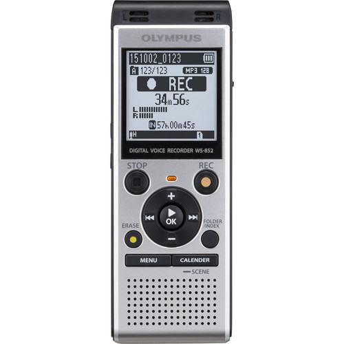 Olympus diktafon ws-852 stereo 4GB + microSD silver- srebrni