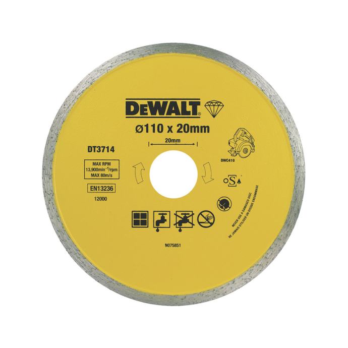 DEWALT dijamantna rezna ploča za keramiku 110x20 mm DT3714-QZ
