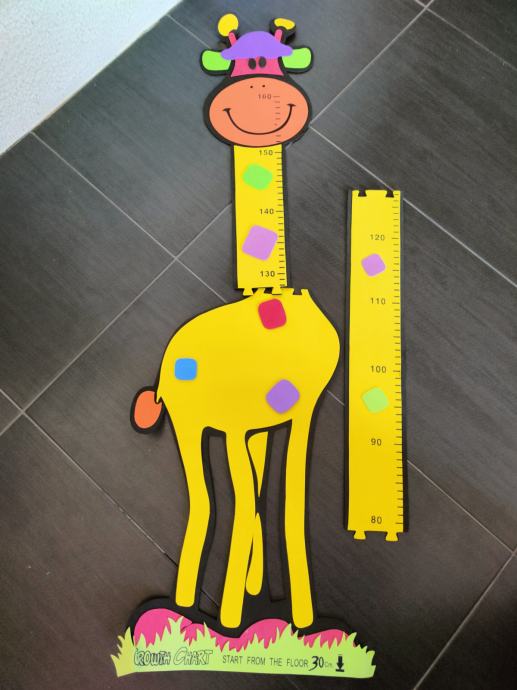 Mjerač visine za djecu, žirafa, novo!
