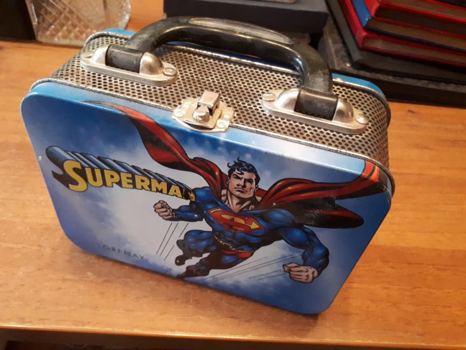 Stara školska limena kutija za užinu, doručak..... - Superman