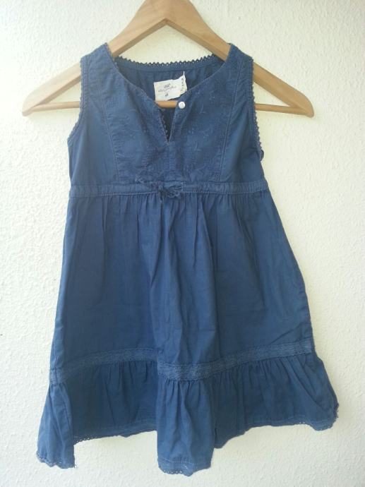 Djecja HM plava haljinica bez rukava 110 velicina