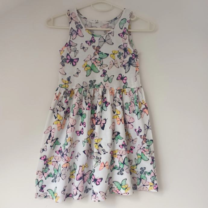 Dječja ljetna haljina leptiri HM 6-8