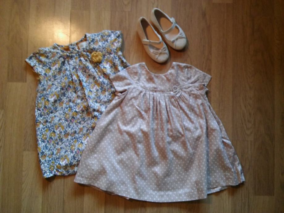 Dvije haljinice + cipelice  Zara Baby Girl