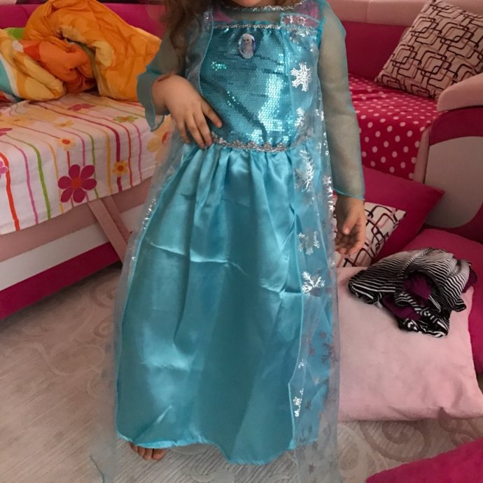 Elsa Frozen haljina za maskare, haljina  veličina  4-5 i 6-7