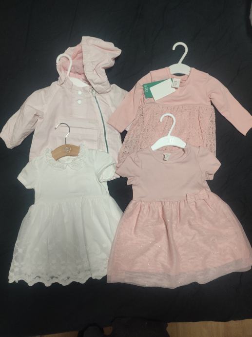 H&M haljine za bebe i jaknica 68 i 74
