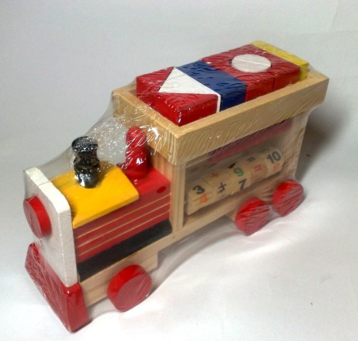 Didaktička drvena igračka -  lokomotiva IG138