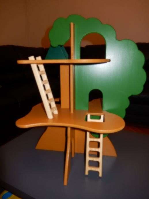 Drvena kućica za lutke, vilenjačko stablo igračka