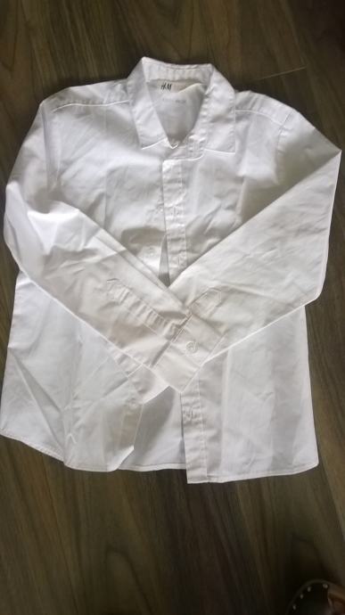 košulja 128 H&M za dječaka bijela