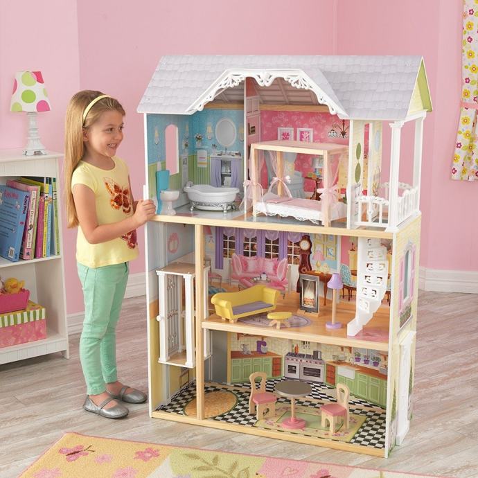 PO NARUDŽBI KIDKRAFT DJEČJA DRVENA KUĆA ZA LUTKE KAYLEE DOLLHOUSE