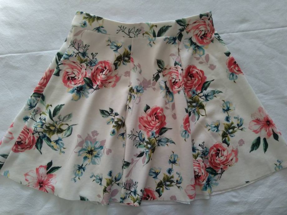 2+1 gratis! Prelijepa ljetna suknja sa cvjetovima, vel.S, 12-14 godina