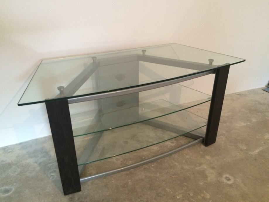Stakleni stol za TV dimenzija 60cm x 120cm x 57 cm (VxŠxD)
