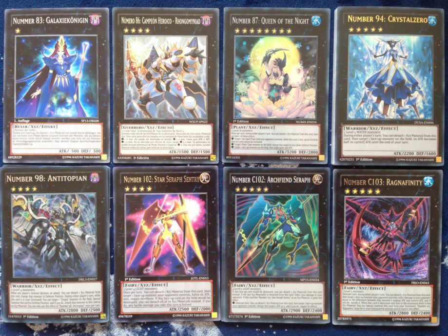 Yugioh TCG: Number karte - cijene karata u opisu