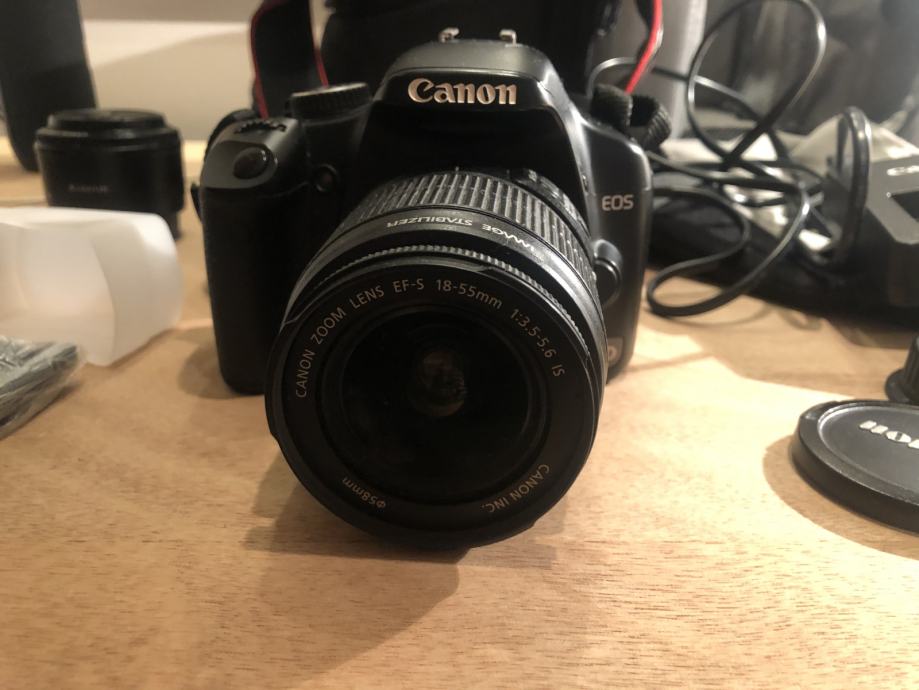 Canon Eos 450D  18-55 Kit + FLASHLIGHT  430EX II + EF 50 F 1.8
