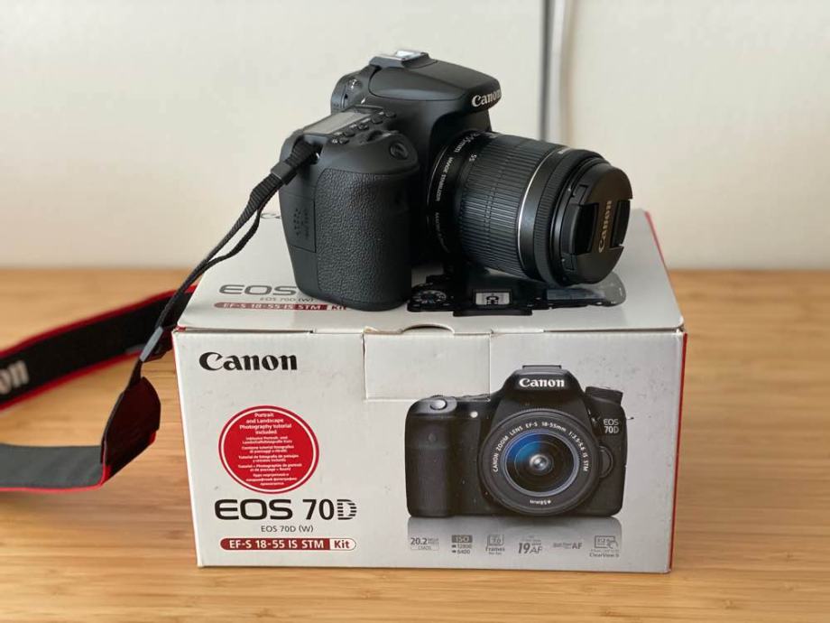 Canon EOS 70D wifi + objektiv 1855 kit
