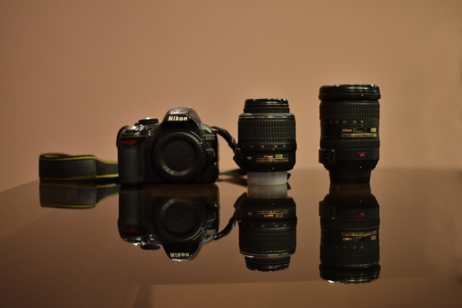Nikon D3100 + Nikkor 18 - 200mm f3.5-5.6 + Nikkor 18 - 55 f3.5-5.6