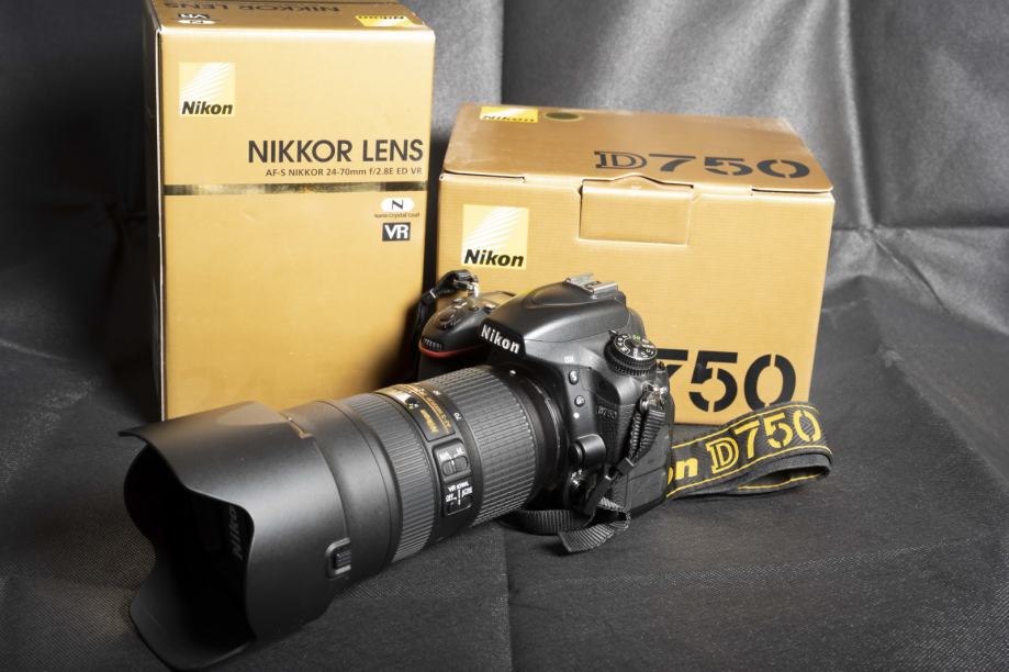 Nikon D750 body + Nikon AF-S NIKKOR 24-70mm f/2.8E ED VR objektiv