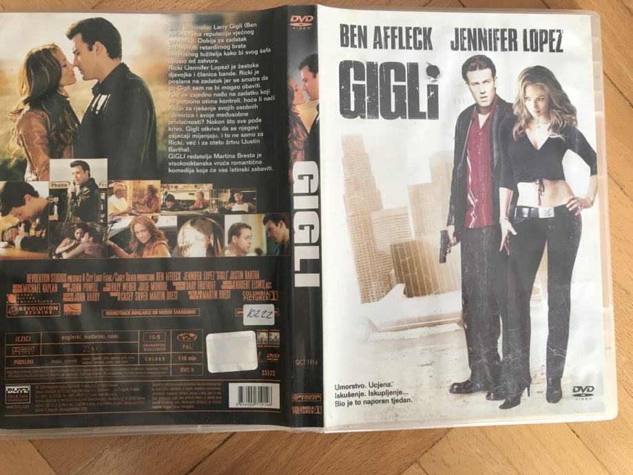 DVD Gigli (2003.) Ben Affleck + Jennifer Lopez