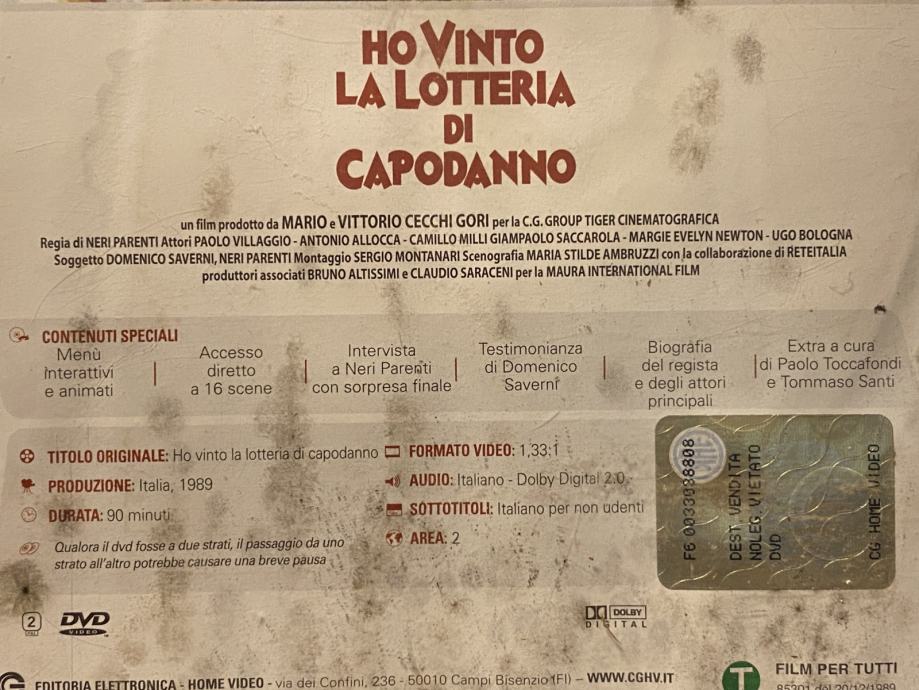 DVD / Ho vinto la lotteria di capodanno / Paolo Villaggio = Fantozzi