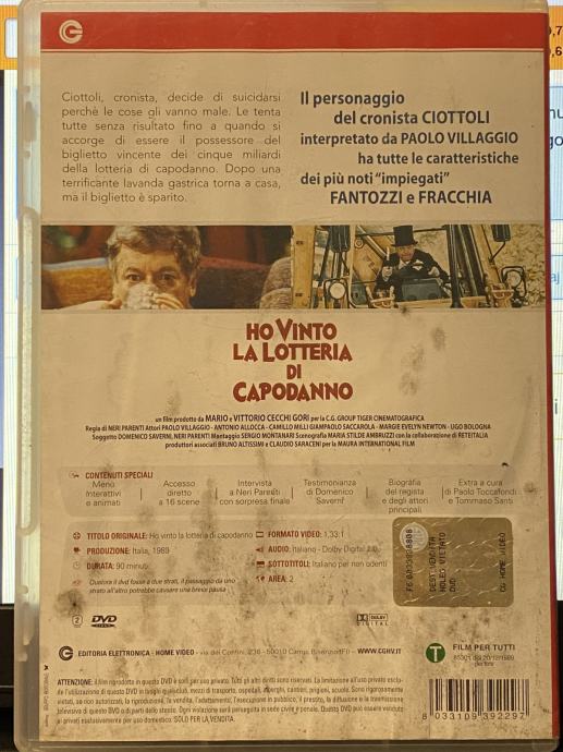 DVD / Ho vinto la lotteria di capodanno / Paolo Villaggio = Fantozzi DVD / Ho vinto la lotteria di capodanno / Paolo Villaggio = Fantozzi