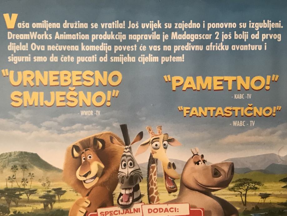 19.DreamWorks klasik iz 2008. na DVD-u: Madagaskar 2+spec.dodaci