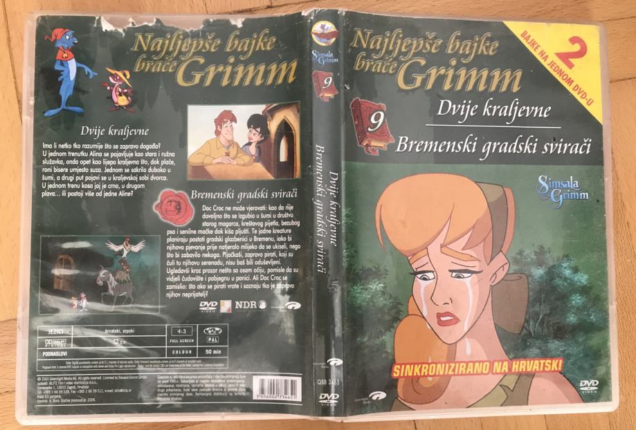 DVD Najljepše bajke braće Grimm: 2kraljevine+Bremenski gradski svirači