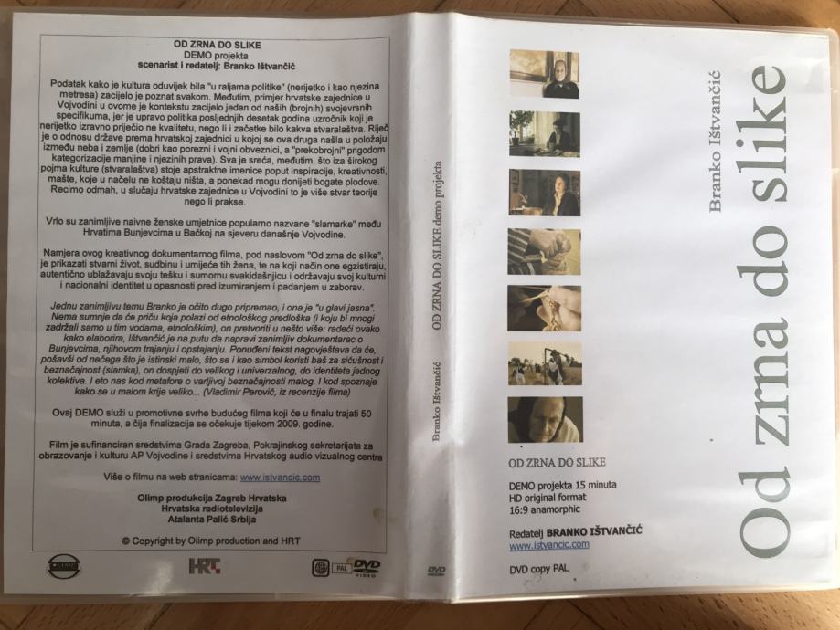 DVD Od zrna do slike (demo projekt od 15 minuta) Branko Ištvančić