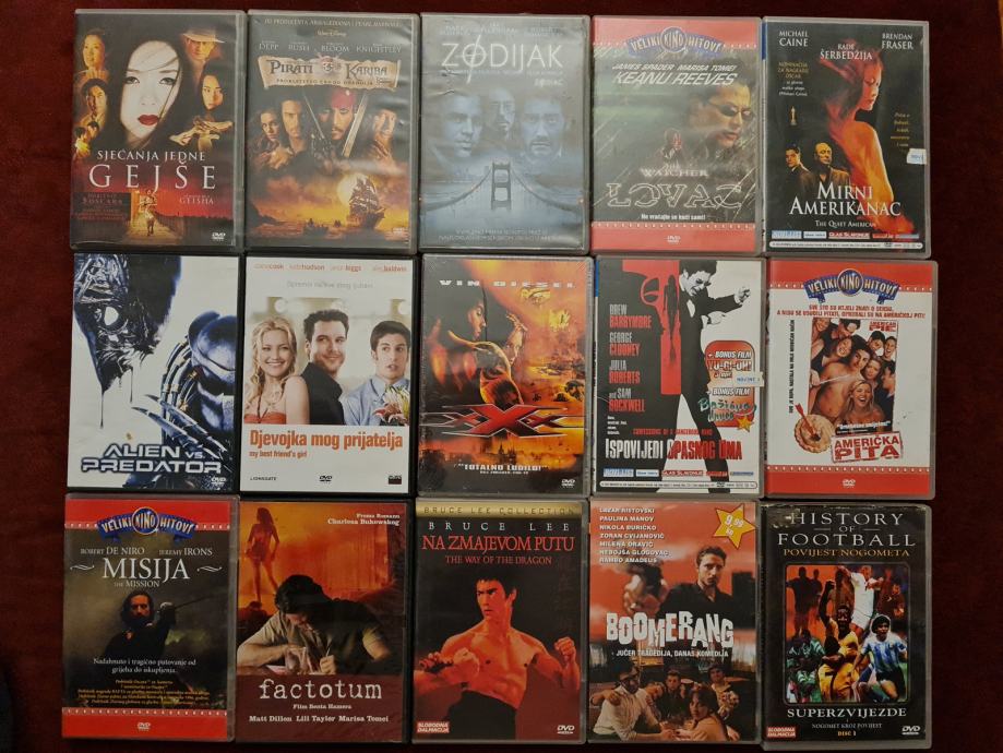 Kolekcija 15 DVD HIT filmova na hrvatskom jeziku
