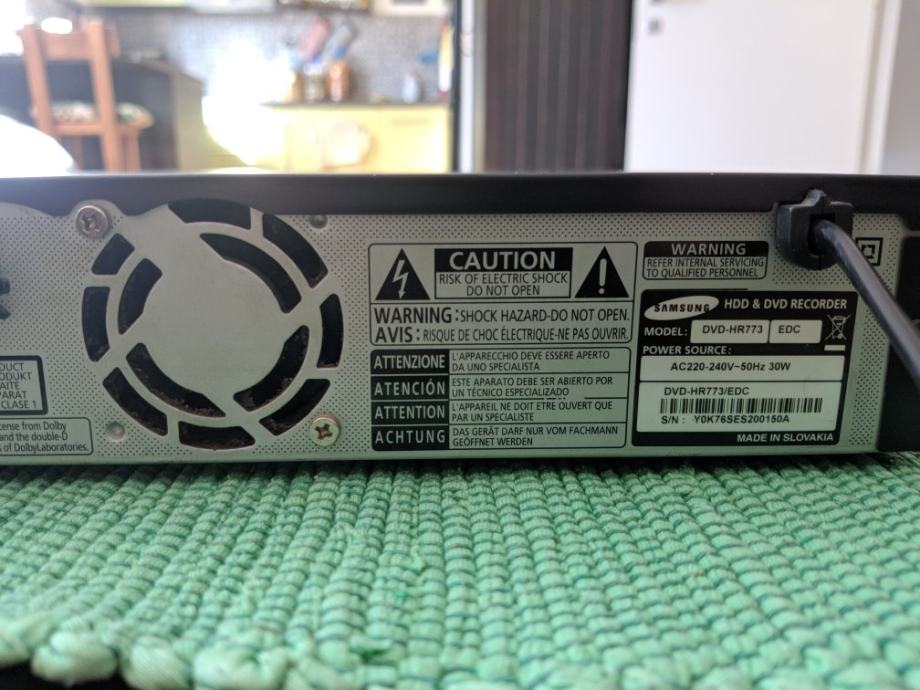 Samsung HDD & DVD Recorder HR773