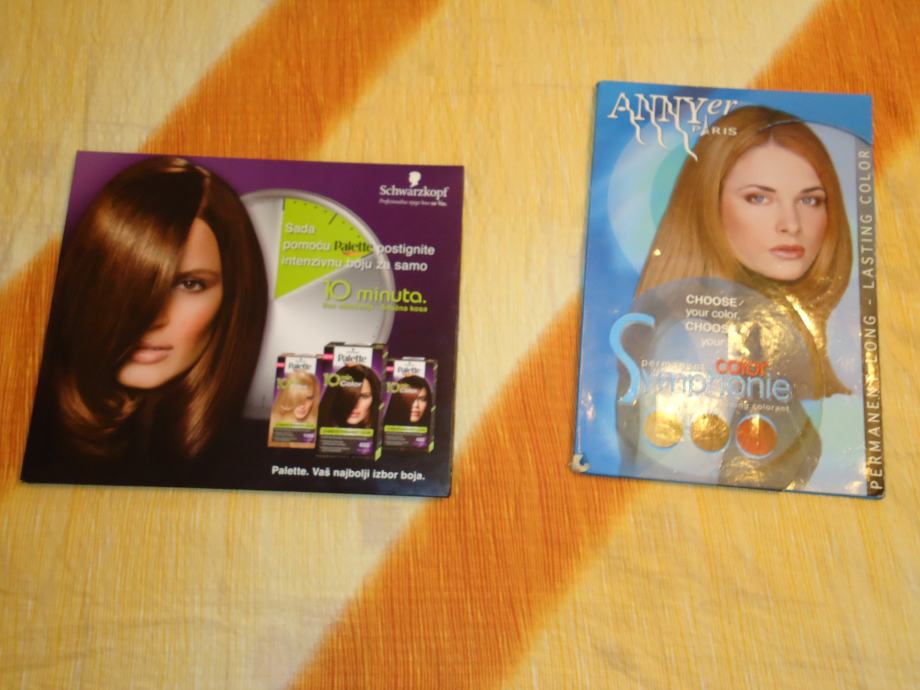 Schwarzkopf,Annyer,Paris. Dva kataloga paleta kolor šampona