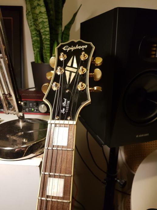 Epiphone Les Paul Custom (Seymour Duncan SH6 + Dunlop strap lock)