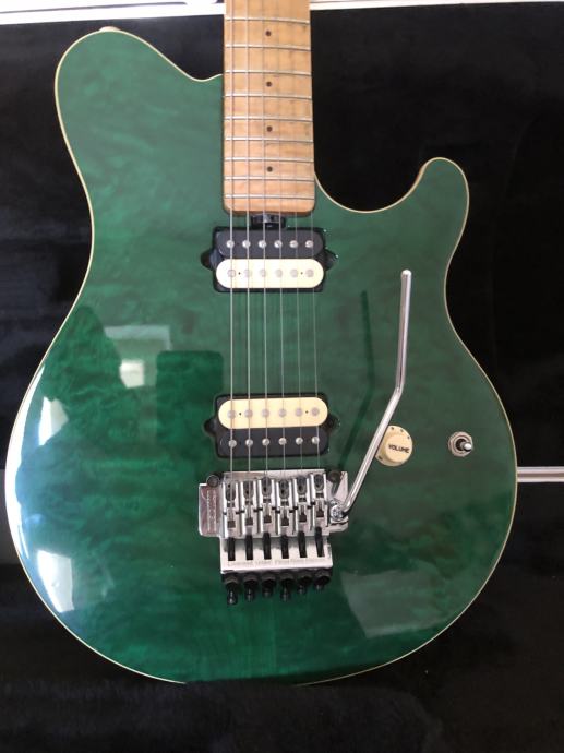 Ernie Ball Music Man Axis - RARE color and Condition, 2000 Trans Green