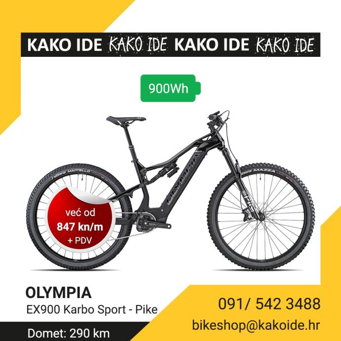 OLYMPIA EX900 Karbo Sport (Pike) - sa najjačom baterijom (900 Wh)