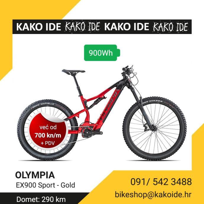 OLYMPIA EX900 Sport (Gold) - sa najjačom baterijom (900 Wh)