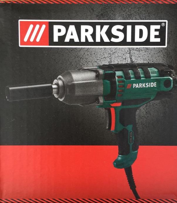 Atornillador De Impacto Parkside PDSSE 550 A1 - 550W, Par De 500 Nm, Cuadrado De 1/2" - Incluye Llaves Y Maletín