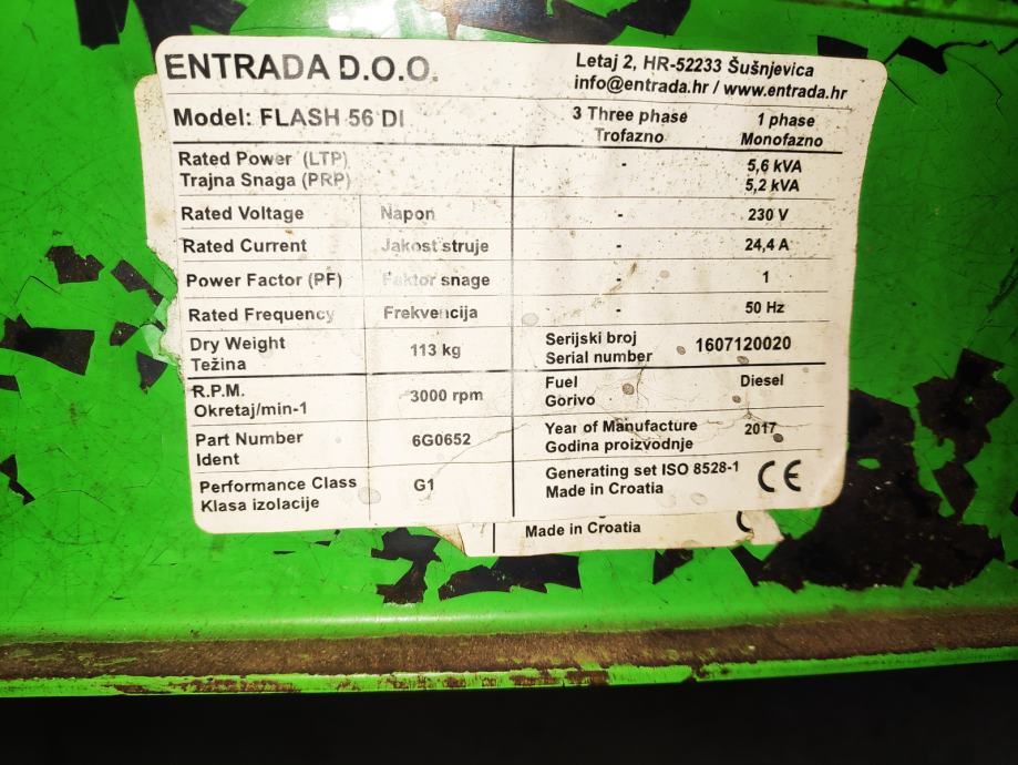 AGREGAT ZA STRUJU DIZEL FLASH 56 DI EP AVR S5 LOMBARDINI DIESEL