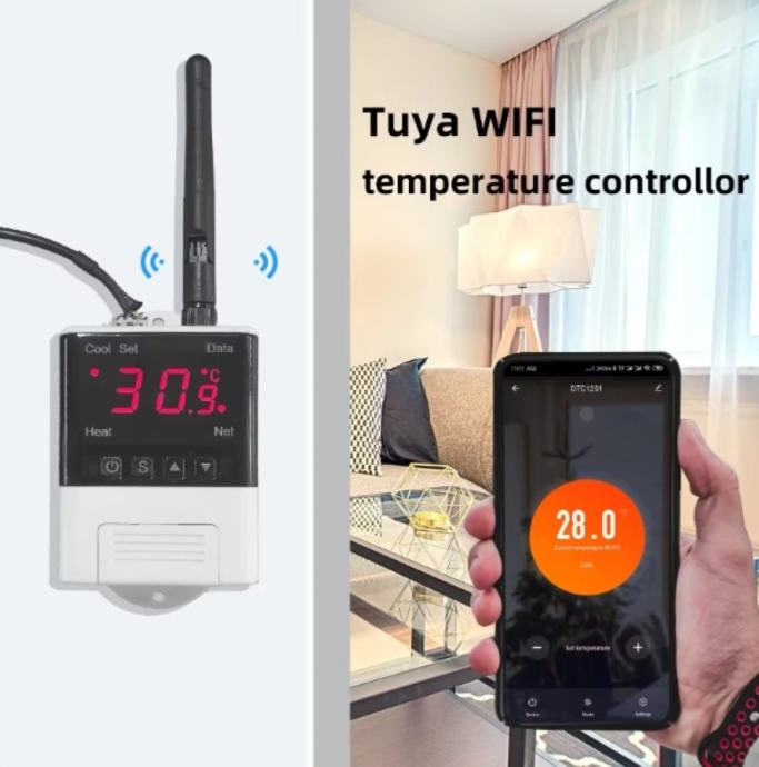 Digitalni WIFI termostat DTC1210 220V -40-99,9C TUYA