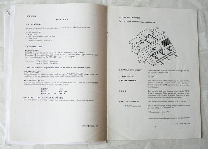 Laboratory Colorimeter Jenway 6051,1.Vlasnik,malo korišten, kao novi