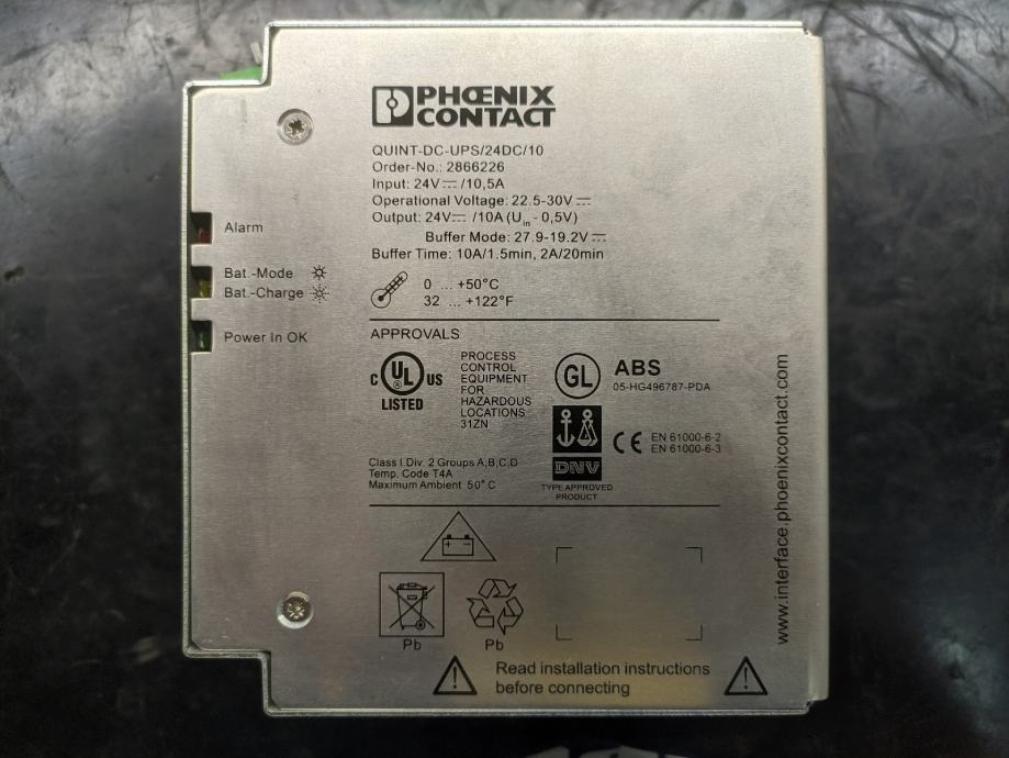 Phoenix Contact UPS QUINTDCUPS/24DC/10 2866226