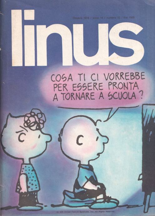 Linus Fumetti anno 14 n10- ottobre 1978-Milano